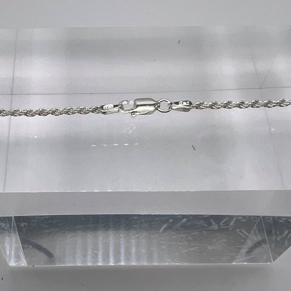 Silver Rope Chain - 20" - Italy - Picture 5 of 8